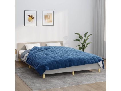 vidaXL Zátěžová deka modrá 200 x 225 cm 9 kg textil