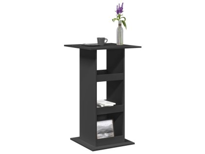 vidaXL Barový stůl s úložným prostorem černý 60 x 60 x 102 cm kompozit