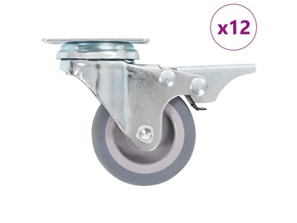 vidaXL 12 ks otočná kolečka 50 mm