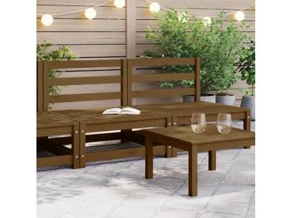 vidaXL Zahradní středové pohovky 2 ks medově hnědé masivní borovice