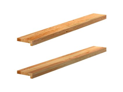 vidaXL Okenní parapety 2ks světle hnědé 120x15x2cm masivní dub