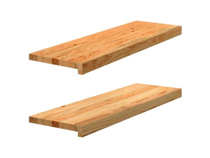 vidaXL Okenní parapety 2ks světle hnědé 80x25x2cm masivní dub