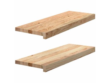 vidaXL Okenní parapety 2 ks neošetřené 70x25x2cm masivní dubové dřevo