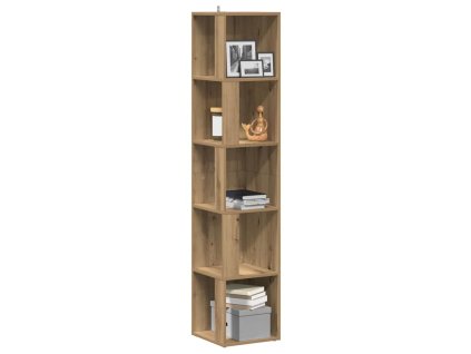 vidaXL Rohová skříňka dub artisan 33 x 33 x 165 cm kompozitní dřevo