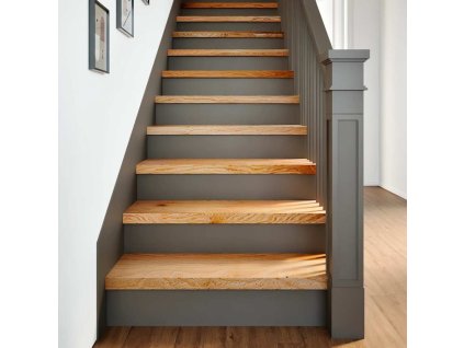 vidaXL Nášlapy na schody 2 ks světle hnědé 80x25x2 cm masivní dub