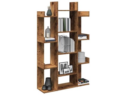vidaXL Knihovna starého dřeva 86 x 25,5 x 140 cm dřevotříska