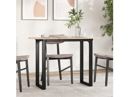 vidaXL Jídelní stůl s O rámem 100 x 50 x 75 cm borové dřevo a ocel