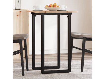 vidaXL Jídelní stůl s O rámem 50 x 50 x 75 cm borové dřevo a ocel