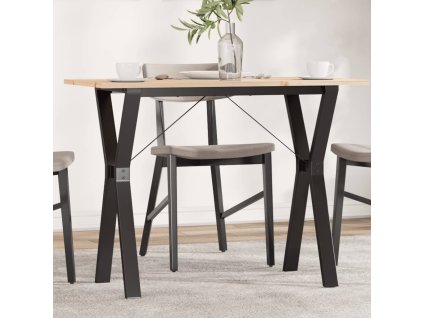 vidaXL Jídelní stůl s Y rámem 100 x 50 x 75 cm borové dřevo a ocel