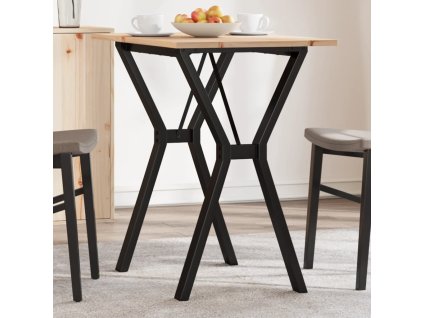 vidaXL Jídelní stůl s Y rámem 80 x 50 x 75 cm borové dřevo a ocel