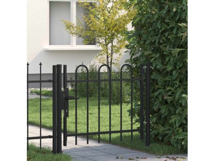 vidaXL Jednokřídlá zahradní branka s obručemi 100 x 75 cm