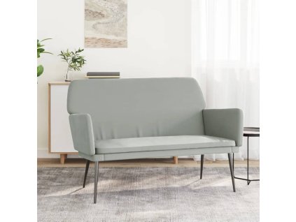 vidaXL Lavice světle šedá 108 x 79 x 79 cm samet