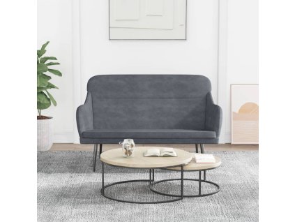 vidaXL Lavice tmavě šedá 110 x 76 x 80 cm samet