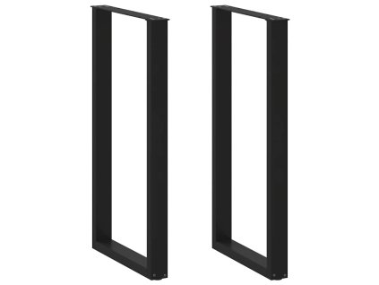 vidaXL Nohy barového stolu ve tvaru U, 2 ks, černé, 60 x (110-111) cm, ocel