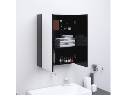 vidaXL Koupelnová skříňka se zrcadlem 60 x 15 x 75 cm MDF antracitová