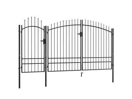 vidaXL Zahradní brána ocel 2,45 x 4 m černá