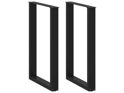 vidaXL Nohy barového stolu ve tvaru U, 2 ks, černé, 60 x (90-91) cm, ocel