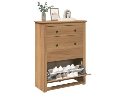 vidaXL Botník Panama 80 x 35 x 105 cm masivní borové dřevo