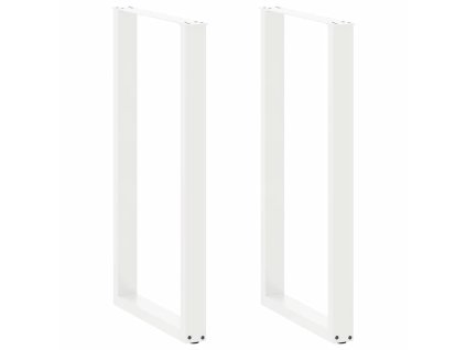 vidaXL Nohy barového stolu ve tvaru U, 2 ks, bílé, 60 x (110-111) cm, ocel