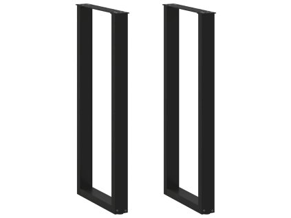 vidaXL Nohy barového stolu ve tvaru U, 2 ks, černé, 40 x (110-111) cm, ocel