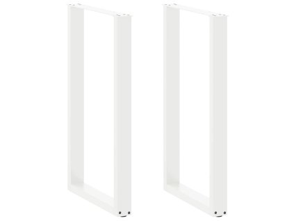 vidaXL Nohy barového stolu ve tvaru U, 2 ks, bílé, 60 x (100-101) cm, ocel