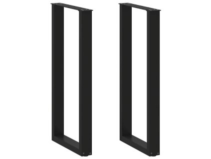 vidaXL Nohy barového stolu ve tvaru U, 2 ks, černé, 40 x (100-101) cm, ocel