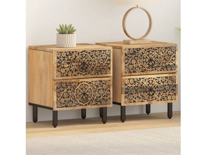 vidaXL Noční stolky 2 ks 40 x 33 x 46 cm masivní mangovníkové dřevo