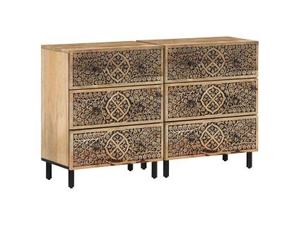 vidaXL Odkládací skříňky 2 ks 60x33x75 cm masivní mangovníkové dřevo