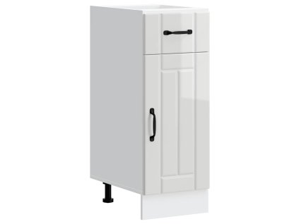 vidaXL Kuchyňská spodní skříňka "Lucca" bílý lesk kompozitní dřevo