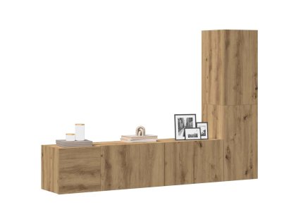 vidaXL Nástěnné TV skříňky 3 ks dub artisan kompozitní
