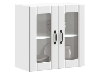 vidaXL Kuchyňská nástěnná skříňka se skleněnými dvířky bílý "Lucca"