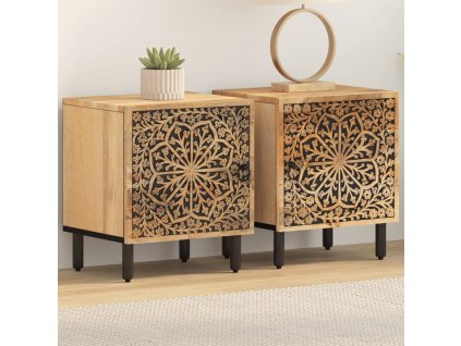 vidaXL Noční stolky 2 ks 40 x 33 x 46 cm masivní mangovníkové dřevo