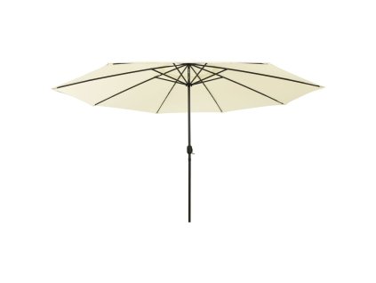 vidaXL Zahradní slunečník s LED osvětlením 400 cm pískový