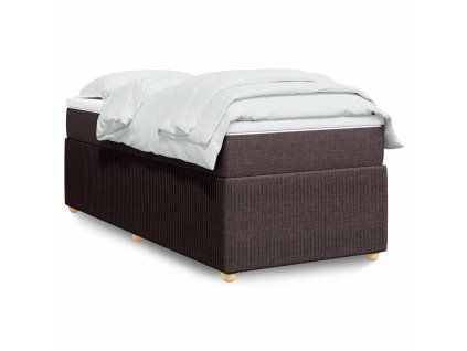 vidaXL Box spring postel s matrací tmavě hnědá 80x200 cm textil