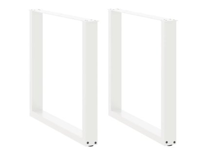 vidaXL Nohy k jídelnímu stolu ve tvaru U, 2 ks, bílé, 80 x (72-73) cm, ocel