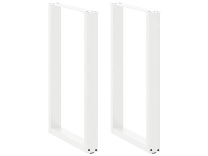 vidaXL Nohy barového stolu ve tvaru U, 2 ks, bílé, 60 x (90-91) cm, ocelové