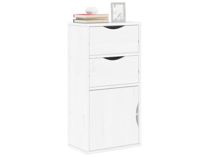 vidaXL Boční skříňka se zásuvkami "ODDA" Bílá Borovicový masiv