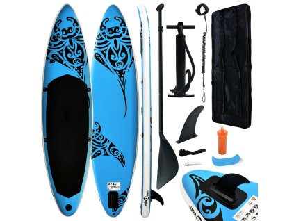 vidaXL Nafukovací SUP paddleboard s příslušenstvím 366x76x15 cm modrý