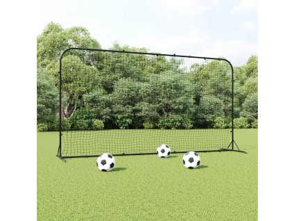 vidaXL Fotbalový rebounder černý 366 x 90 x 183 cm HDPE