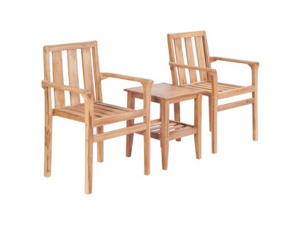 vidaXL 3dílný bistro set masivní teak