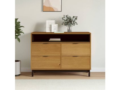 vidaXL Zásuvková komoda FLAM 110 x 40 x 80 cm masivní borové dřevo