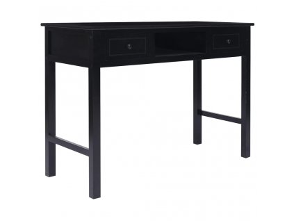 vidaXL Psací stůl černý 108 x 45 x 76 cm masivní pavlovnie
