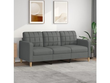 vidaXL 3místná pohovka tmavě šedá 180 cm textil