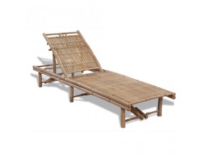 vidaXL Opalovací lehátko bambus