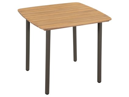 vidaXL Zahradní stůl 80 x 80 x 72 cm masivní akácie dřevo a ocel