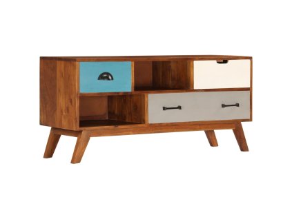 vidaXL TV stolek se 3 zásuvkami 110 x 35 x 50 cm masivní akácie