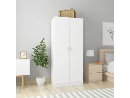 vidaXL Šatní skříň bílá 80 x 52 x 180 cm kompozitní dřevo