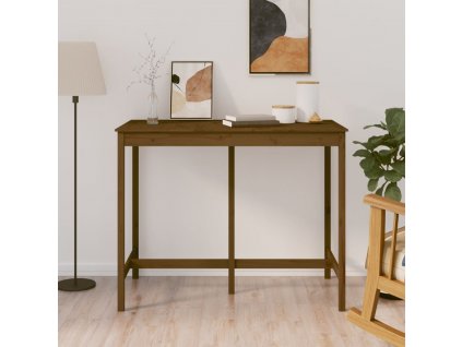 vidaXL Barový stolek medově hnědý 140x80x110 cm masivní borové dřevo
