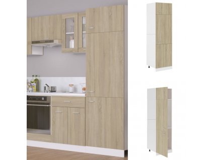 vidaXL Skříň pro vestavnou lednici dub sonoma 60x57x207 cm kompozit