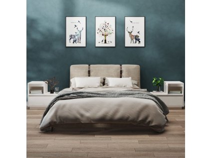 vidaXL Noční stolky 2 ks bílé 60 x 34 x 51 cm masivní borové dřevo